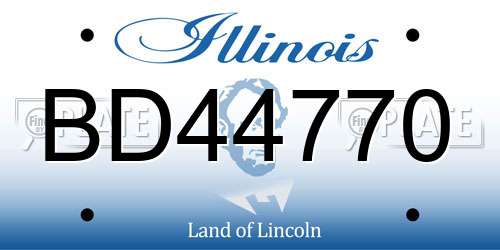 BD44770 Illinois License Plate