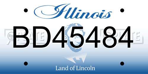BD45484 Illinois License Plate