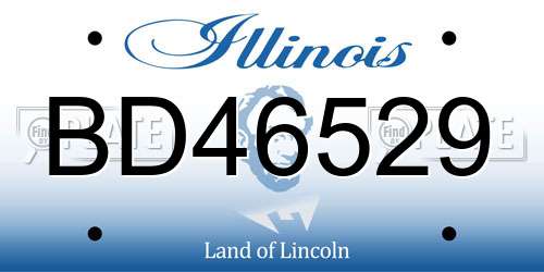 BD46529 Illinois License Plate