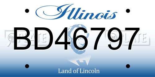 BD46797 Illinois License Plate