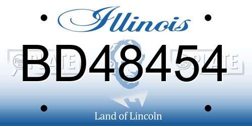 BD48454 Illinois License Plate