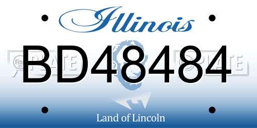 BD48484 Illinois License Plate
