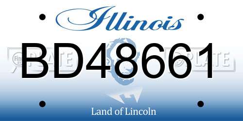 BD48661 Illinois License Plate