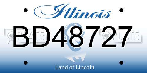 BD48727 Illinois License Plate