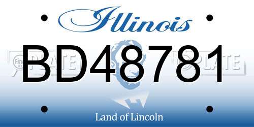 BD48781 Illinois License Plate