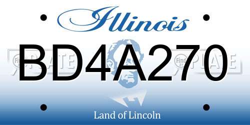 BD4A270 Illinois License Plate