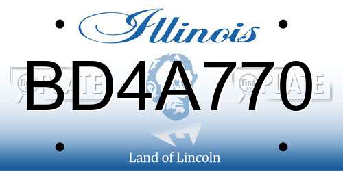 BD4A770 Illinois License Plate