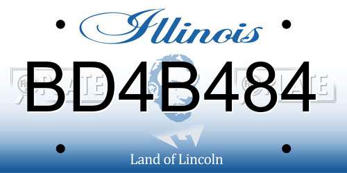 BD4B484 Illinois License Plate