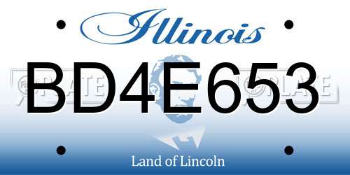 BD4E653 Illinois License Plate