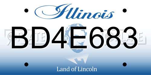 BD4E683 Illinois License Plate
