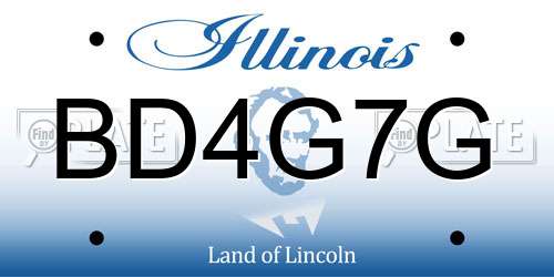BD4G7G Illinois License Plate
