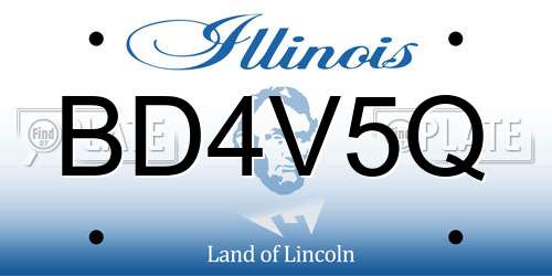 BD4V5Q Illinois License Plate