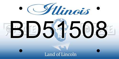 BD51508 Illinois License Plate