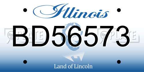 BD56573 Illinois License Plate