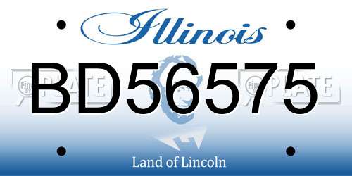 BD56575 Illinois License Plate