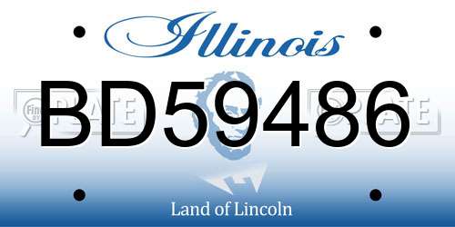 BD59486 Illinois License Plate