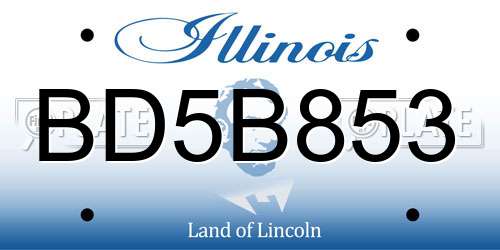 BD5B853 Illinois License Plate
