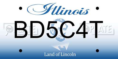 BD5C4T Illinois License Plate