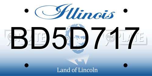 BD5D717 Illinois License Plate