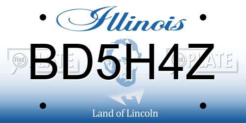 BD5H4Z Illinois License Plate