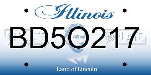 BD5O217 Illinois License Plate