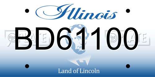 BD61100 Illinois License Plate