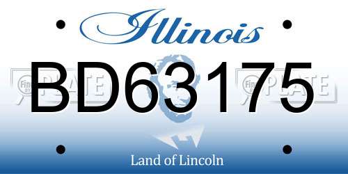 BD63175 Illinois License Plate