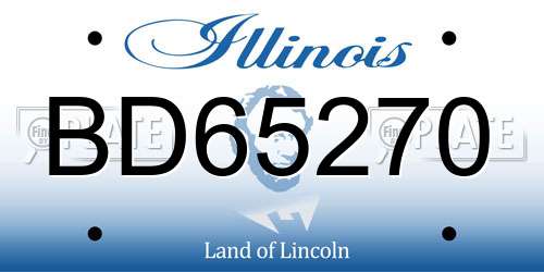 BD65270 Illinois License Plate