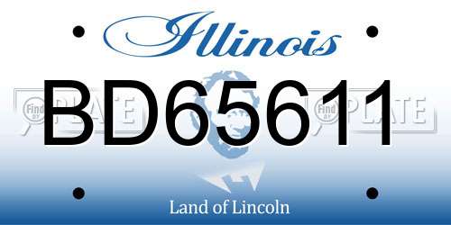 BD65611 Illinois License Plate
