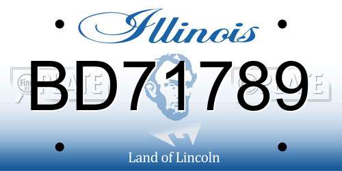 BD71789 Illinois License Plate