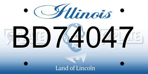 BD74047 Illinois License Plate