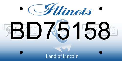 BD75158 Illinois License Plate