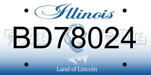 BD78024 Illinois License Plate