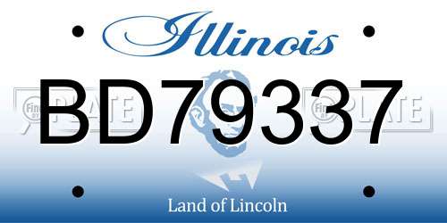 BD79337 Illinois License Plate