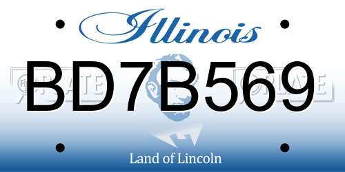 BD7B569 Illinois License Plate