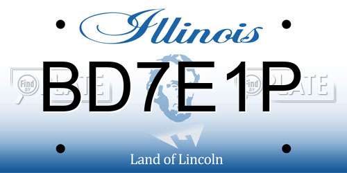 BD7E1P Illinois License Plate
