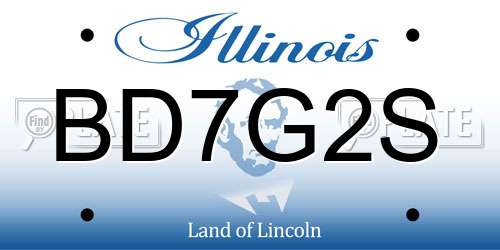 BD7G2S Illinois License Plate