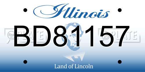 BD81157 Illinois License Plate