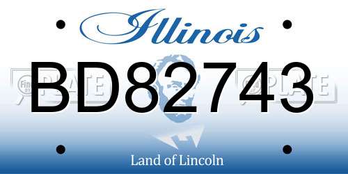 BD82743 Illinois License Plate