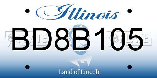 BD8B105 Illinois License Plate