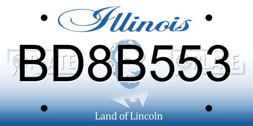 BD8B553 Illinois License Plate