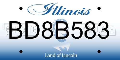 BD8B583 Illinois License Plate