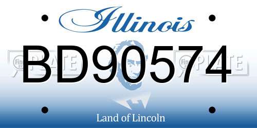 BD90574 Illinois License Plate