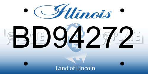BD94272 Illinois License Plate