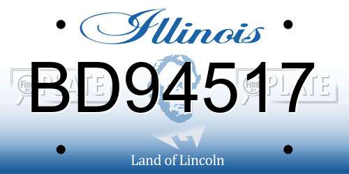BD94517 Illinois License Plate