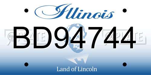 BD94744 Illinois License Plate