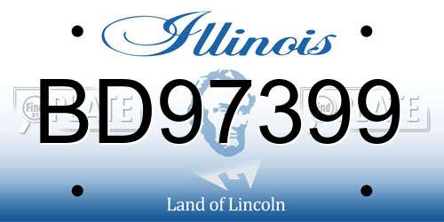 BD97399 Illinois License Plate