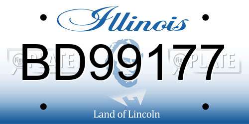 BD99177 Illinois License Plate