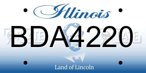 BDA4220 Illinois License Plate