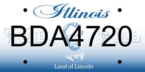 BDA4720 Illinois License Plate